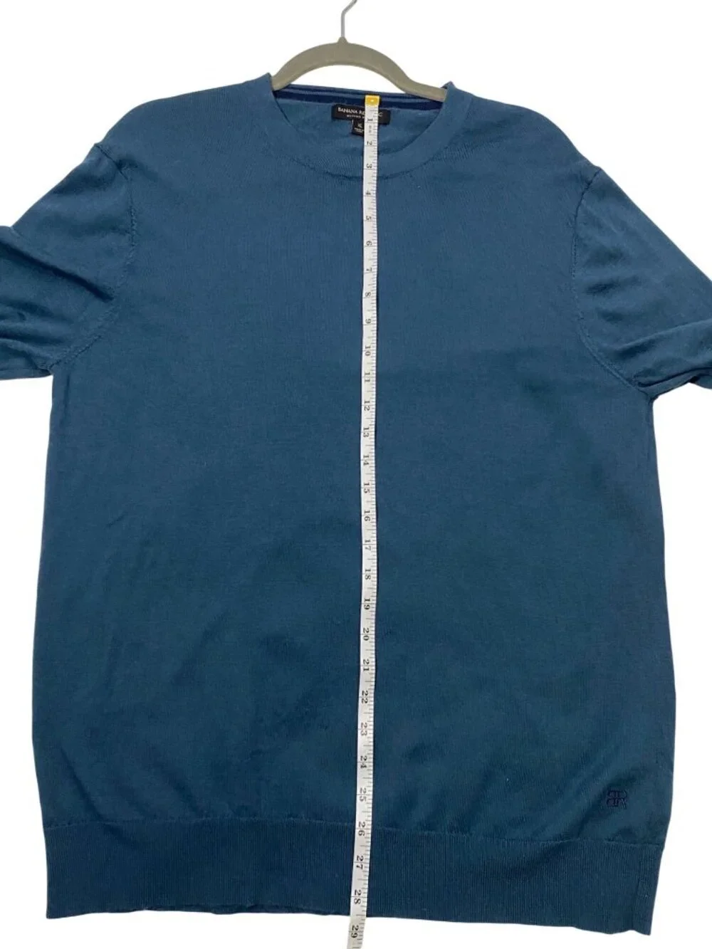 Banana Republic Mens XL Merino Wool Crewneck Sweater Blue Lightweight Knit
